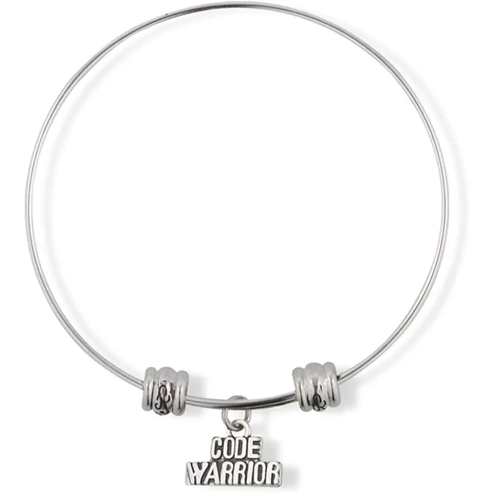 Code Warrior Programming Coding Fancy Charm Bangle - Picture 1 of 4